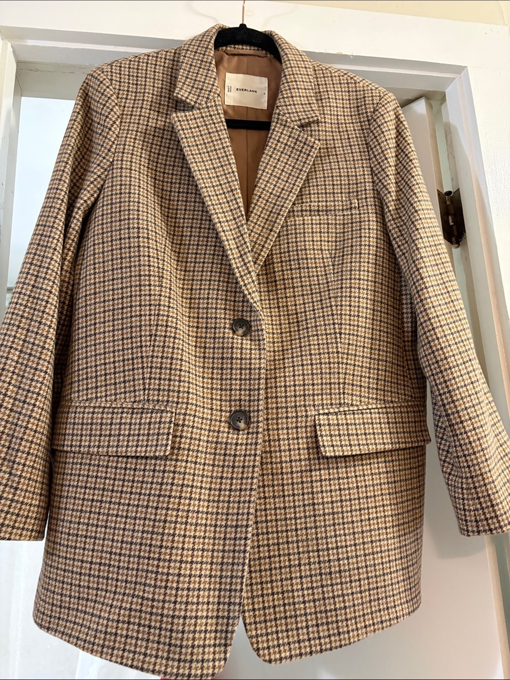 Everlane Women's The Oversized Blazer in Wool Houndstooth
